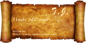 Tisch József névjegykártya